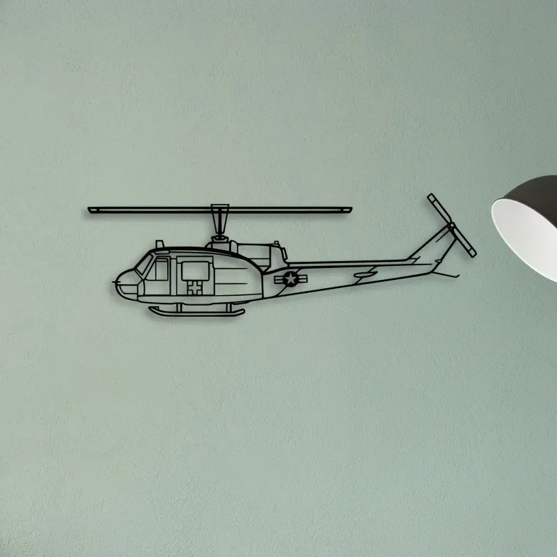 Uh 1 Med — XS (50 cm) metal wall art