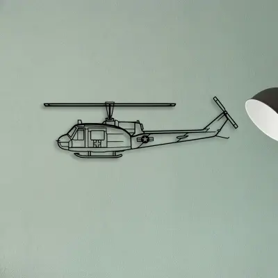 Uh 1 Med Huey — XS (50 cm) metal wall art