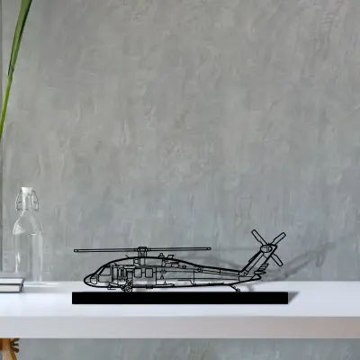 uh-60-black-hawk — S (30 cm) metal wall art