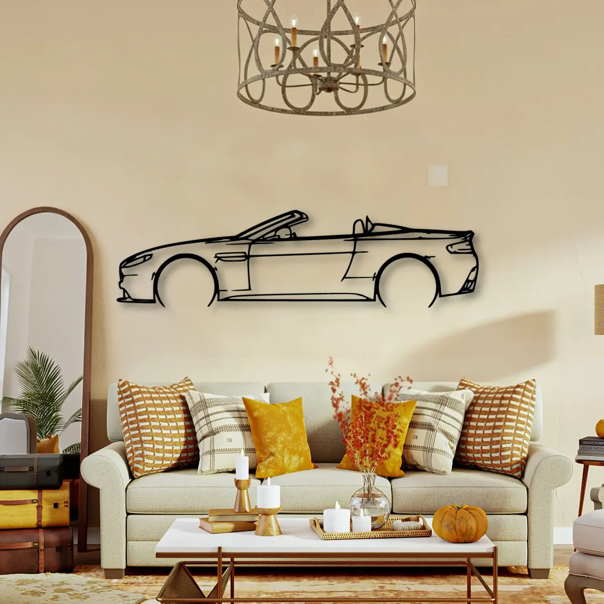 Aston Martin Vantage Volante GT 2016 form on a feature wall