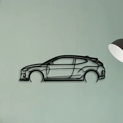 Veloster R 2020 — XS (50 cm) metal wall art