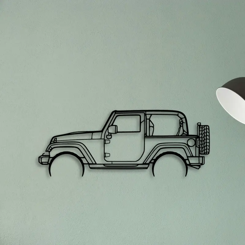 Wrangler 2 Door — XS (50 cm) metal wall art