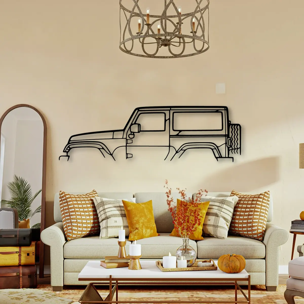 Jeep Wrangler 2013 cut-metal silhouette from the Tinvibe range