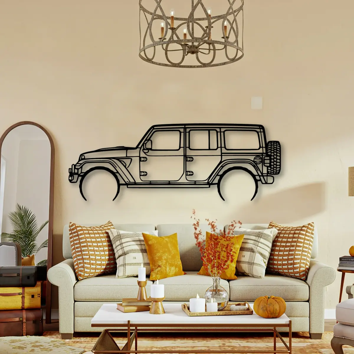 Jeep Wrangler 392 Xr across the room