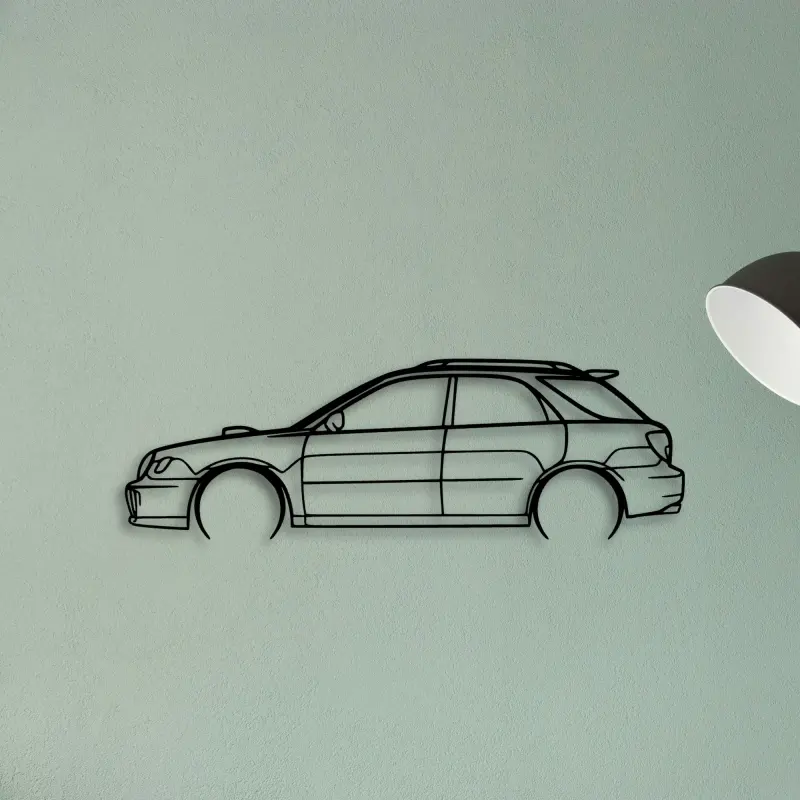 WRX STI 2002 Wagon — XS (50 cm) metal wall art