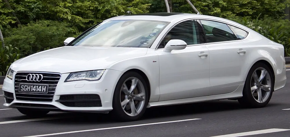 Audi A7 Sportback MK1 2 — cut-metal silhouette in clean-sided form