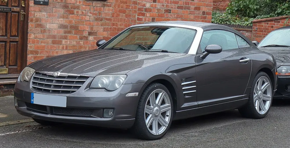 Chrysler Crossfire Coupe — cut-metal silhouette in closed two-door form